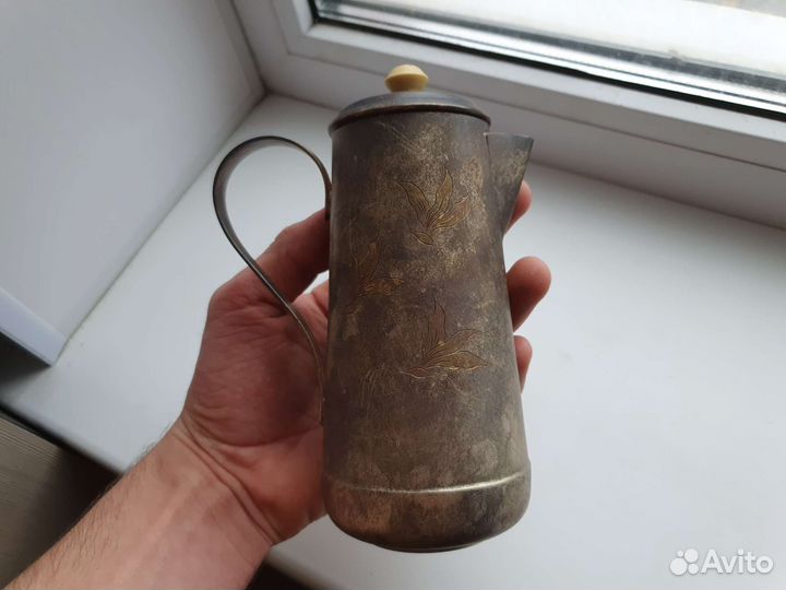 Сливочник чайник мельхиор СССР