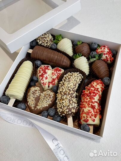 Набор клубники в бельгийском шоколаде на заказ