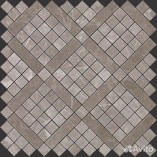 Керамическая плитка Atlas Concorde (Атлас конкорд) Grey Fleury Diagonal Mosaic