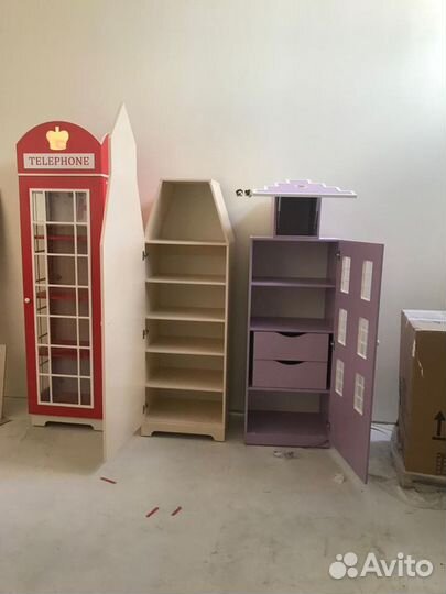 Шкафы домики в детскую. Стенка из шкафов Ш-15