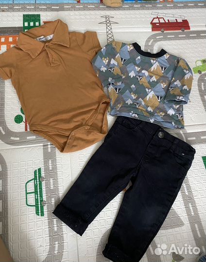 Джинсы,кофта 62-68