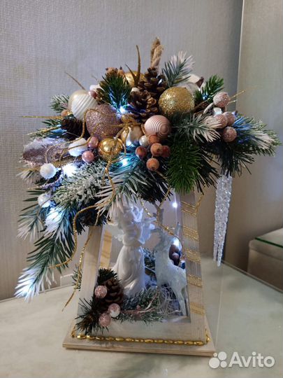 Декоративный новогодний фонарь