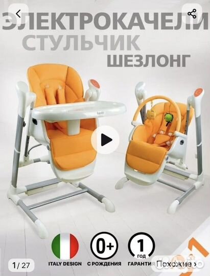 Стульчик для кормления nuovita unico lux 3в1