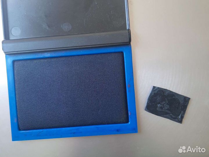 Печать оттиск штамп русалка и Штемпельная подушка