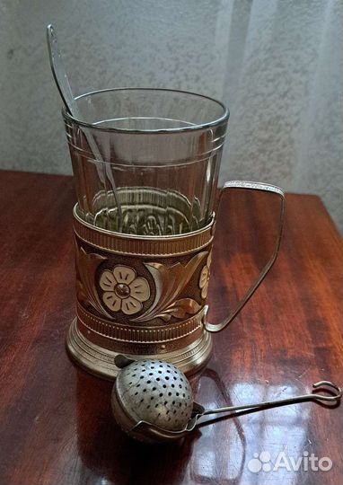 Подстаканники СССР, ситечки, ложки, стаканы СССР