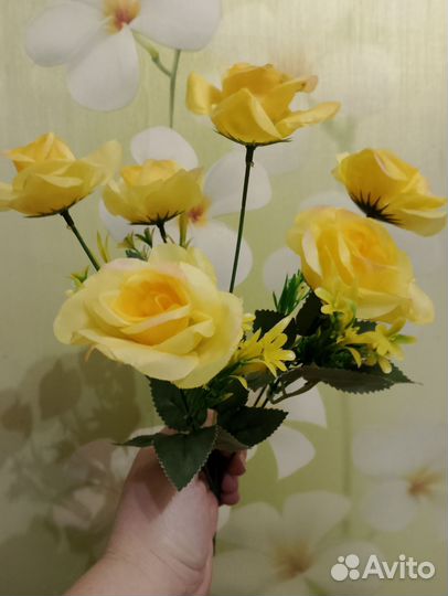 Искусственные цветы, розы букет