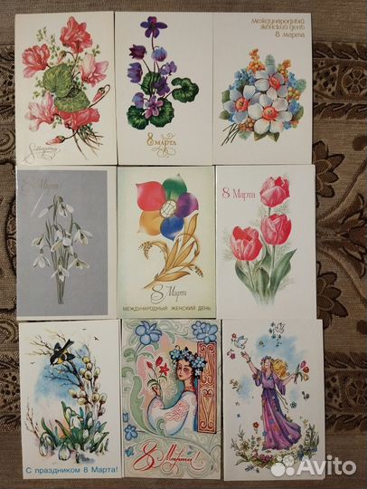 Открытка 8 марта СССР