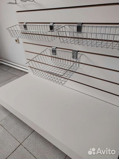 Корзина на экономпанель хромированная