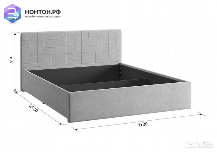 Кровать Лора 2 1.6 м персик