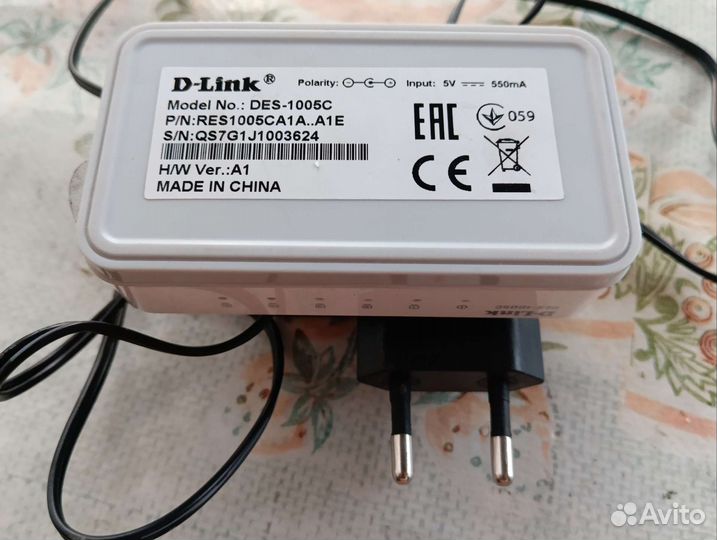 Коммутатор с 5 портами D-Link DES-1005c