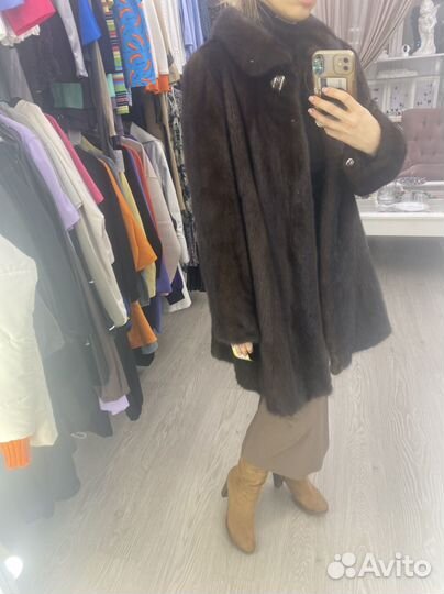 Шуба норковая трапеция