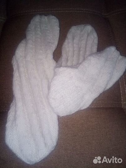 Носки шерстяные ручной вязки