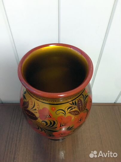 Ваза, хохломская роспись