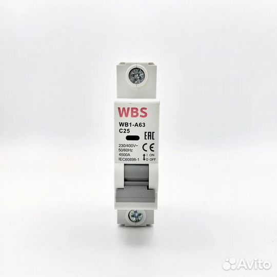 Автоматический выключатель RDB5-63 C25 1P 4.5KA на