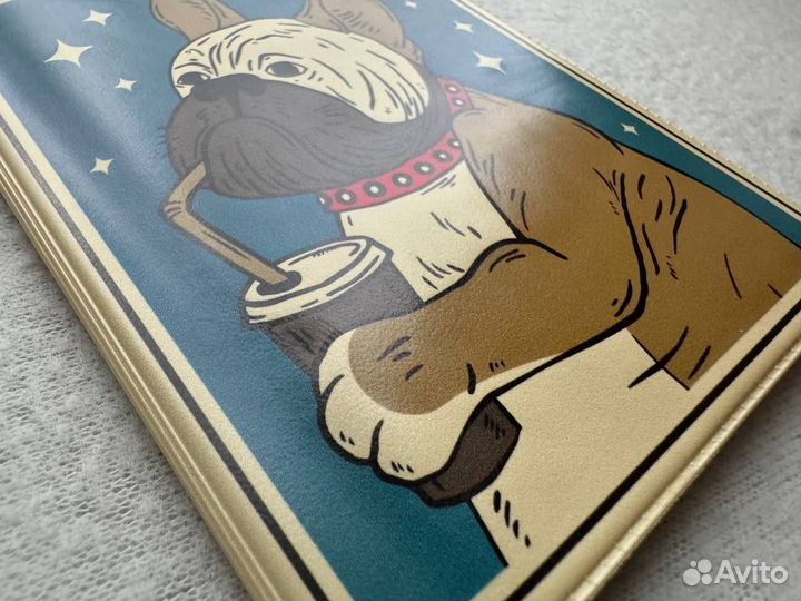 Обложка на паспорт с бульдогом