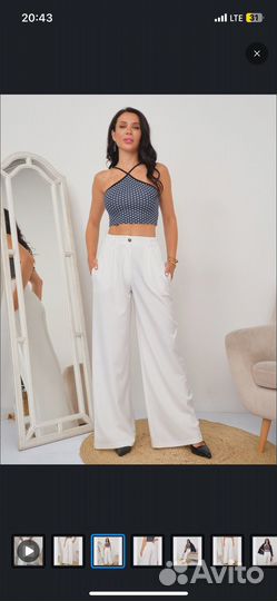 Брюки белые женские 44