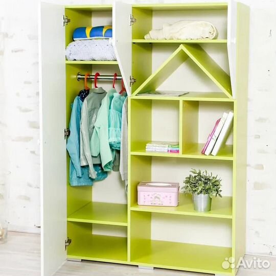 Детский шкаф стеллаж в разных цветах