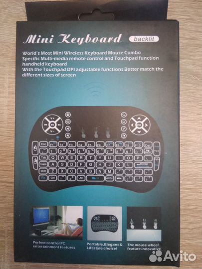 Беспроводная мини клавиатура с тачпадом, новая