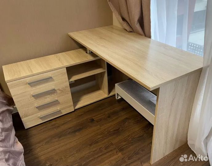 Стол компьютерный Алькор в цвете Бетон