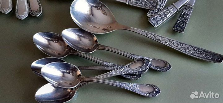 Мельхиоровые столовые приборы.зид,старый киев.зиш