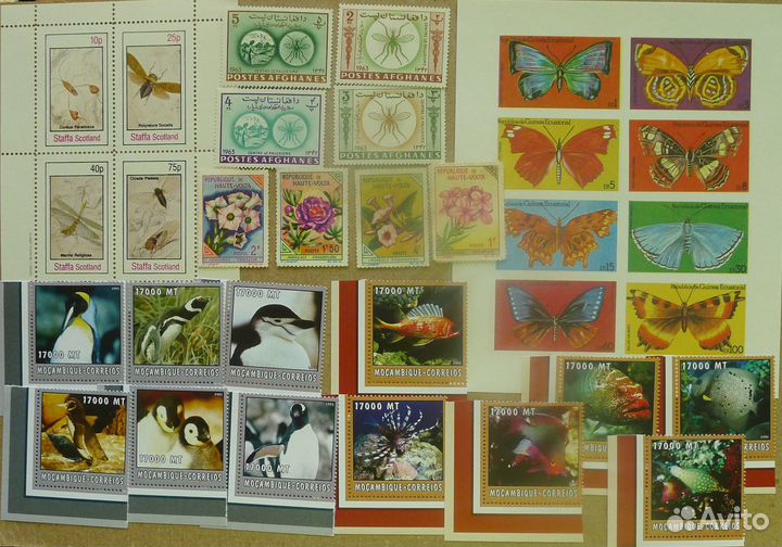 Марки флора и фауна чистые