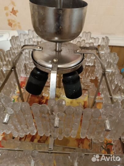 Хрустальная люстра СССР винтажная