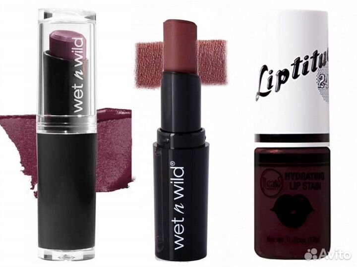 Помады Wet'n'Wild и J.Cat Beauty