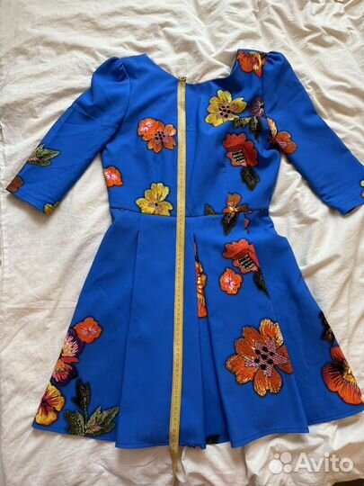 Платье весеннее синее 46 размер