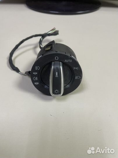 Выключатель света фар хром Ауди А6 С6