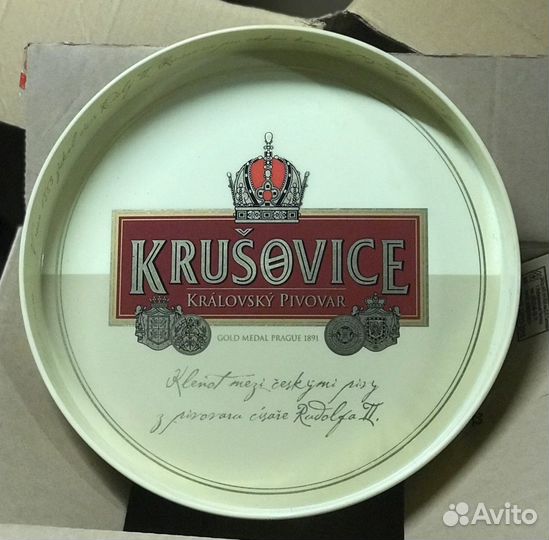 Krusovice Крушовице Поднос Tuborg Туборг