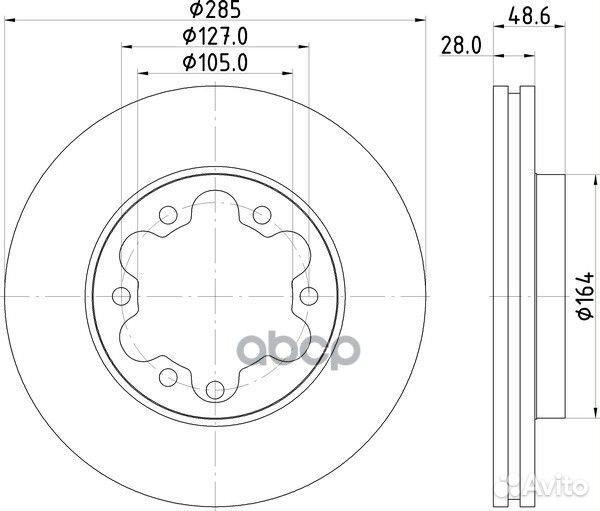 Диск тормозной перед ND1049 nisshinbo