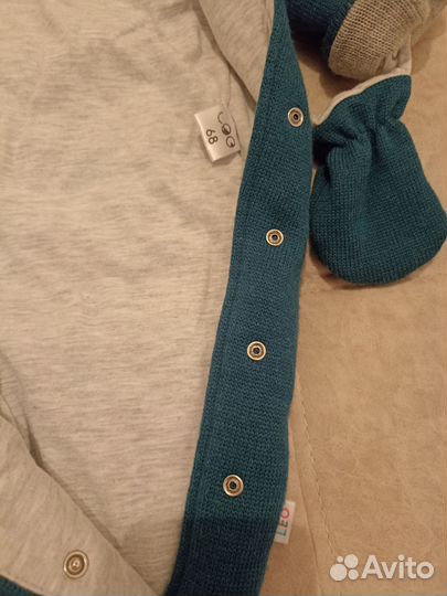 Комбинезон демисезонный 68+чепчики в подарок