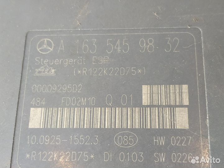 Блок ABS Mercedes W163 ML 163