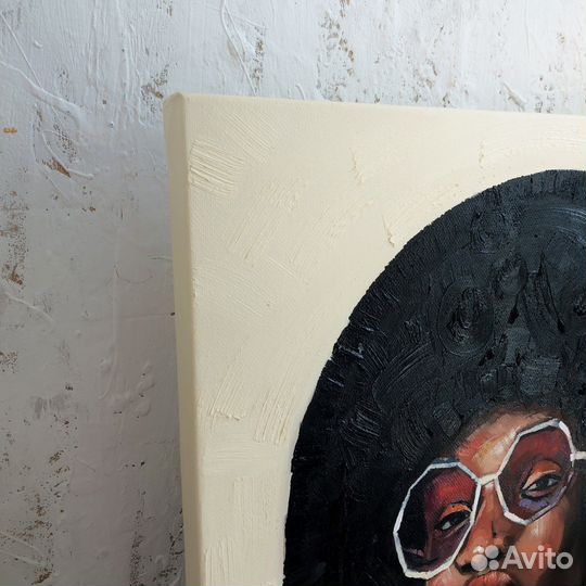 Картина с африканкой маслом на холсте