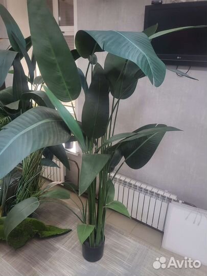 Искусственные цветы в горшках бу