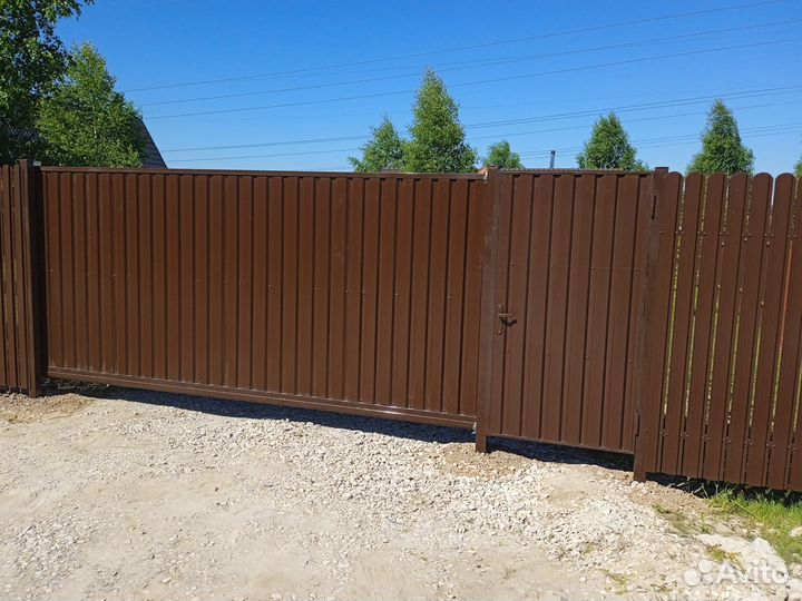 Откатные ворота и заборы