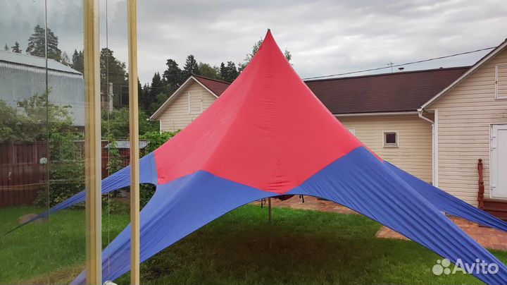 Тент шатер звезда 9м (45м2) с пологами