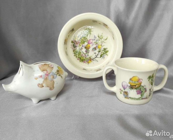 Детский набор посуды фарфор Royal Crown England