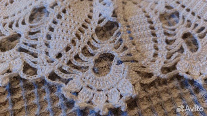 Салфеточка кружевная, платок вязаные крючком