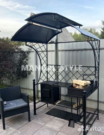 Мангал с крышей