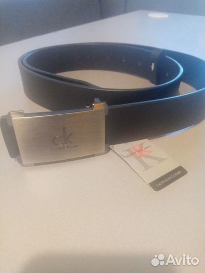 Ремень мужской кожаный новый, фирмы ск, черный