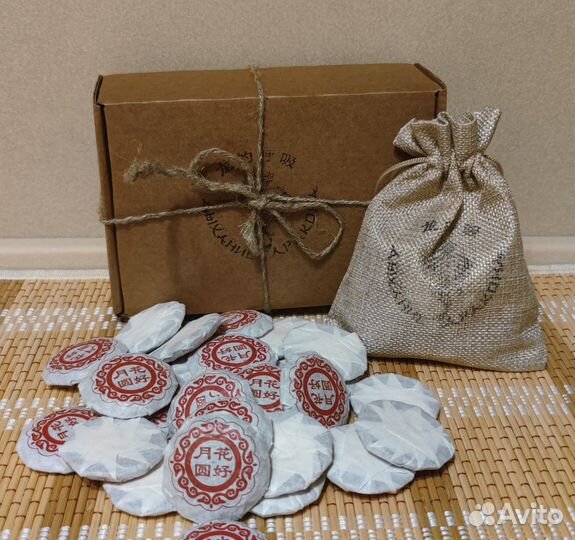 Чай Китайский пуэр Лунный Шен мини блин 8 грамм