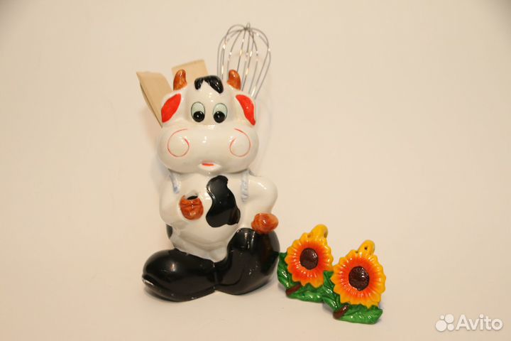 Держатель для столовых приборов в виде коровы, нов