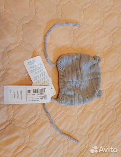 Новая шапка для мальчика 40-42 с шерстью