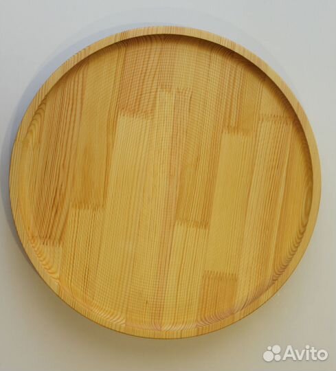 Поднос деревянный круглый