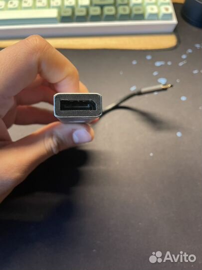 Переходник dongle type-c displayport vcom