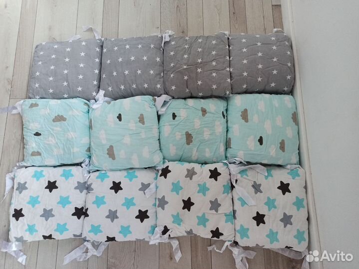 Бортики-подушки в детскую кроватку