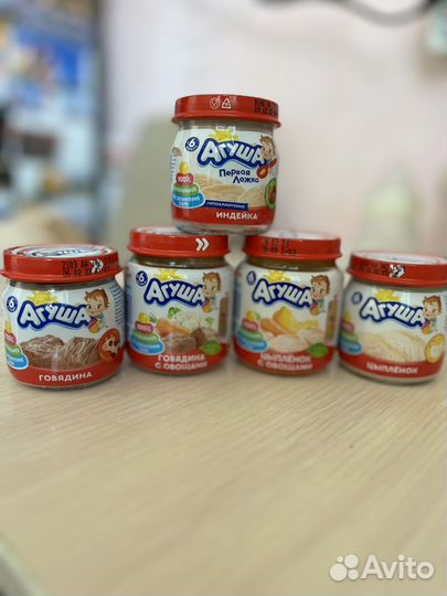 Детское пюре Агуша мясное и овощное