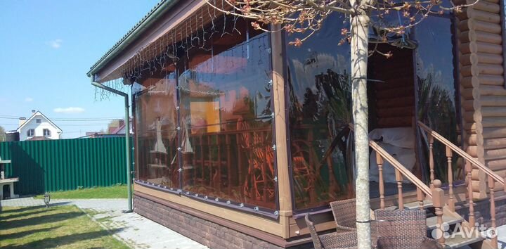 Мягкие окна для кафе летней веранды беседки