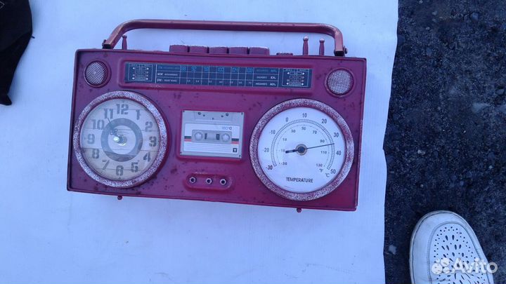 Часы с термометром под старину